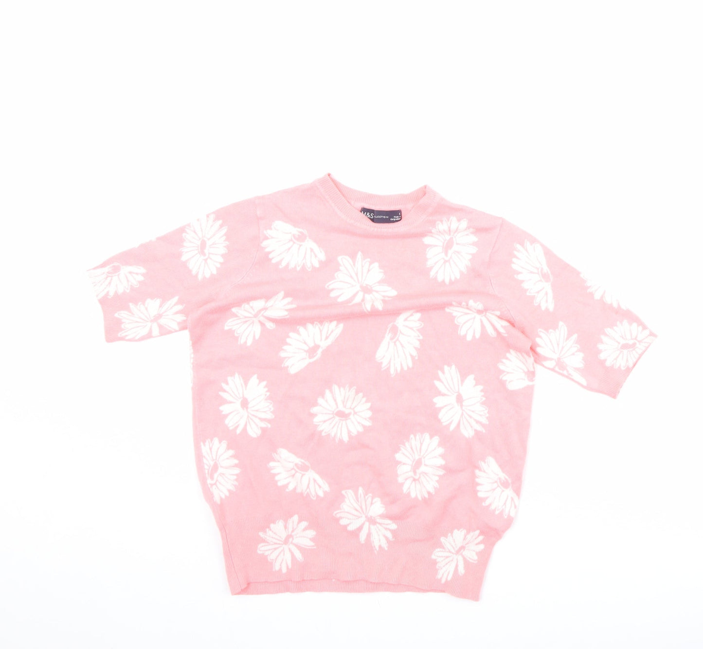 Womens UK Size 6 Marks and Spencer Pink Pullover Jumper