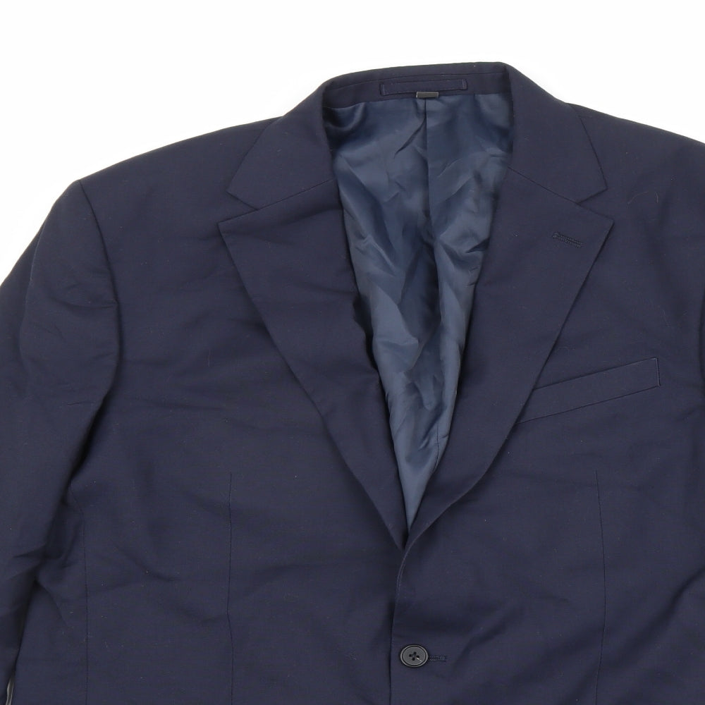 Mens UK Size 44 Marks and Spencer Regular Blue Suit Jacket