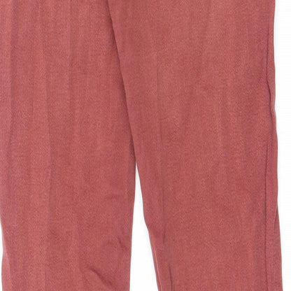 Zara Womens Orange Cotton Skinny Jeans Size 8 L28.5 in Slim Zip