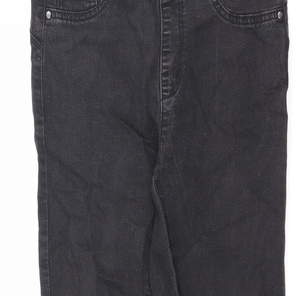 Denim & Co. Womens Black Cotton Jegging Jeans Size 10 L25 in Regular - Elastic Waist