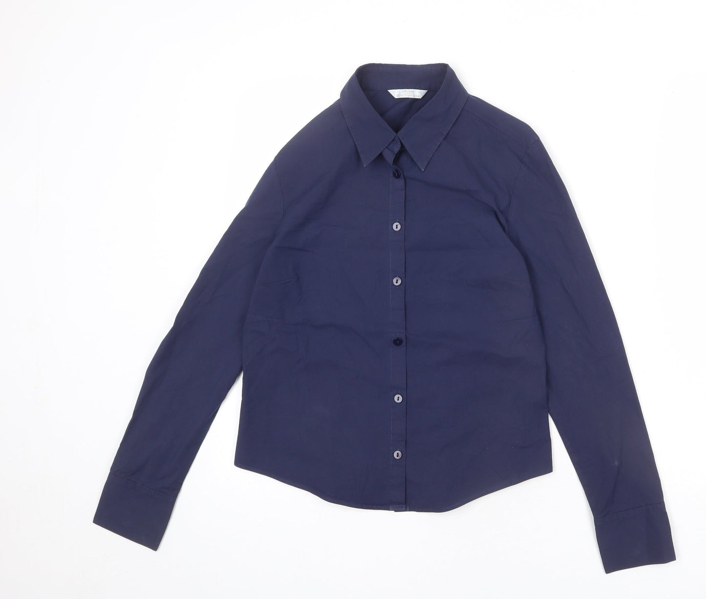 Womens UK Size 8 St Michael Blue Basic Button-Up