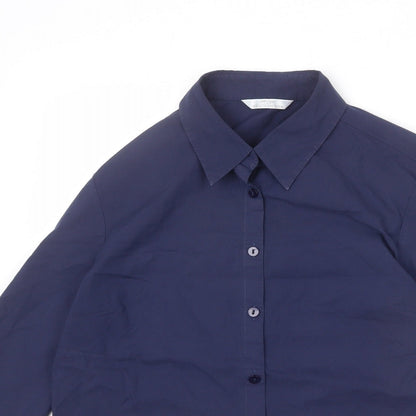 Womens UK Size 8 St Michael Blue Basic Button-Up