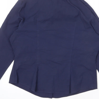 Womens UK Size 8 St Michael Blue Basic Button-Up