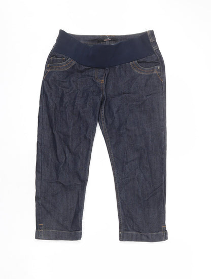 George Womens Blue Cotton Capri Jeans Size 10 L21 in Regular