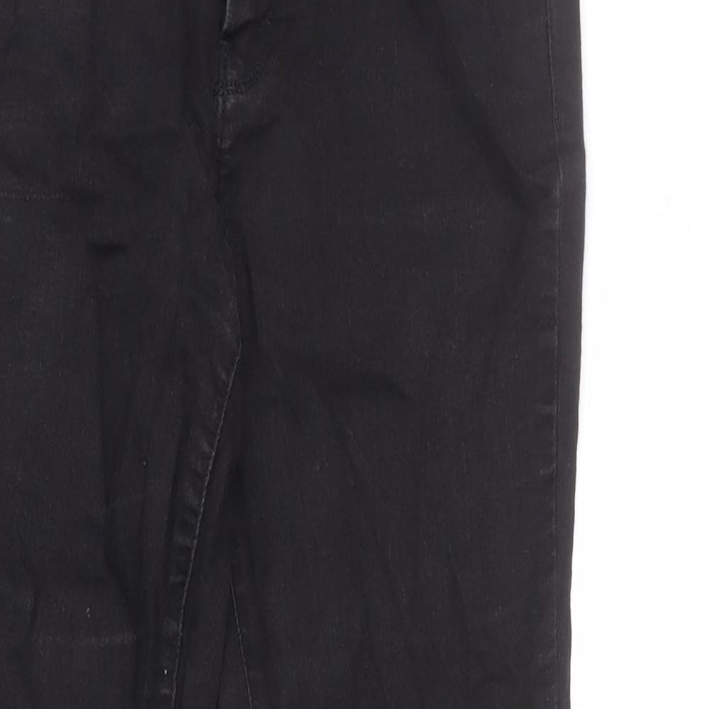 Dorothy Perkins Womens Black Cotton Skinny Jeans Size 8 L28 in Regular Zip