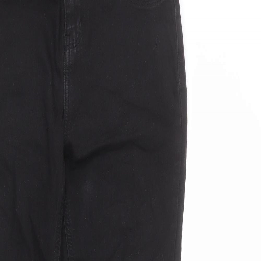 New Look Womens Black Cotton Skinny Jeans Size 10 L25 in Regular Zip