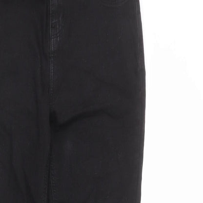 New Look Womens Black Cotton Skinny Jeans Size 10 L25 in Regular Zip