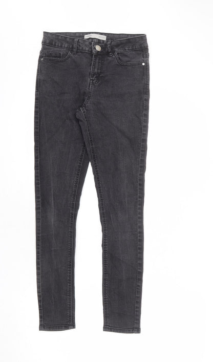 George Womens Grey Cotton Skinny Jeans Size 8 L26 in Regular Zip