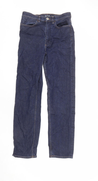 COS Mens Blue Cotton Straight Jeans Size 27 in L26 in Regular Zip - Ankle Grazer