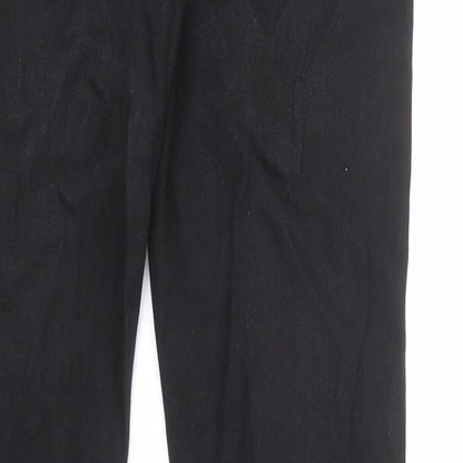 Ellse Mens Black Cotton Straight Jeans Size 28 in L32 in Regular Zip