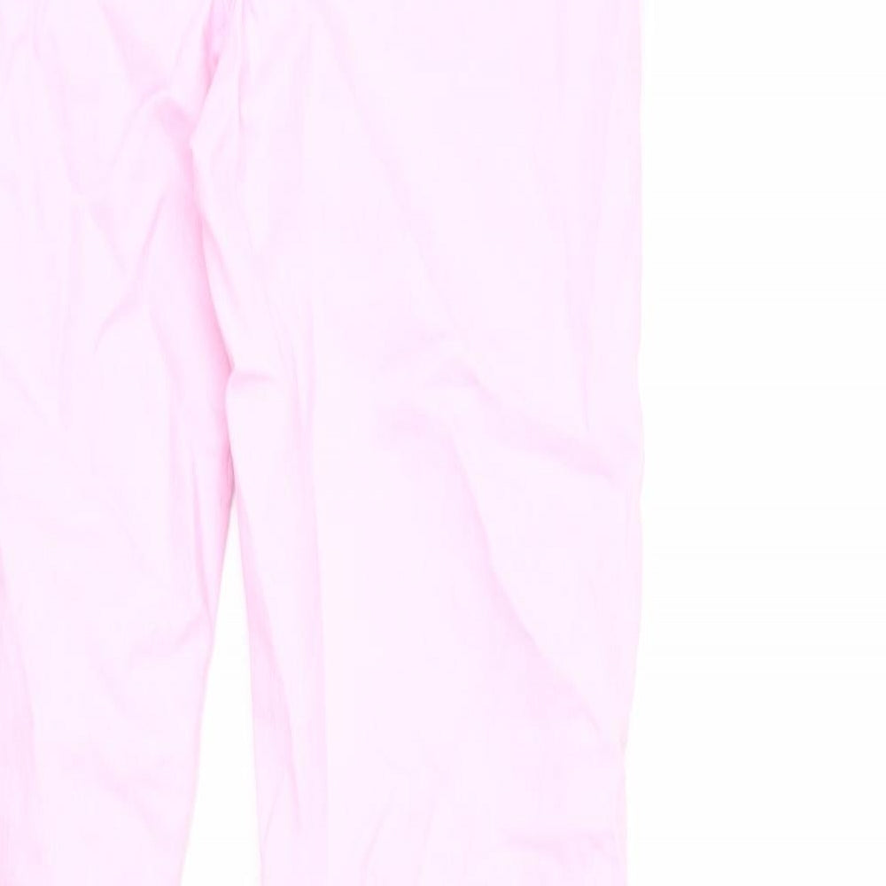 Denim & Co. Womens Pink Cotton Straight Jeans Size 6 L27 in Regular Zip