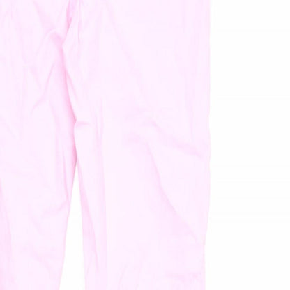 Denim & Co. Womens Pink Cotton Straight Jeans Size 6 L27 in Regular Zip