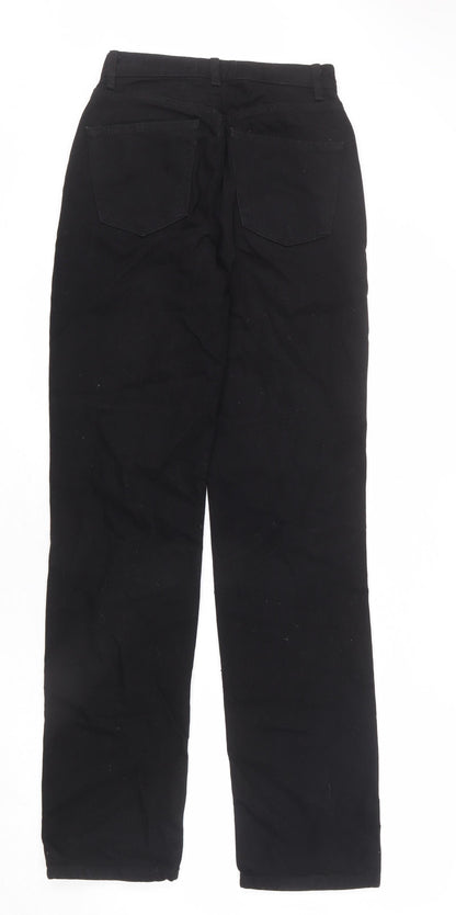 ASOS Mens Black Cotton Straight Jeans Size 25 in L34 in Regular Button