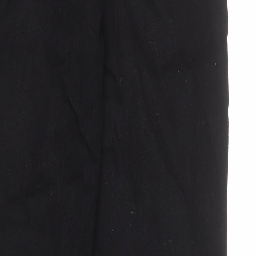 ASOS Mens Black Cotton Straight Jeans Size 25 in L34 in Regular Button