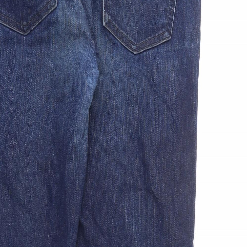 Gap Womens Blue Cotton Straight Jeans Size 28 in L26 in Regular Zip