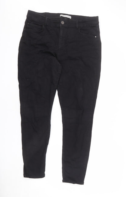 George Womens Black Cotton Skinny Jeans Size 36 in L27 in Regular Zip