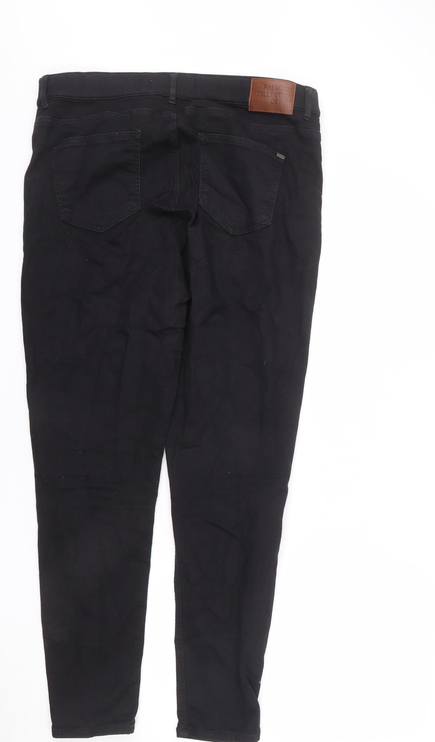 George Womens Black Cotton Skinny Jeans Size 36 in L27 in Regular Zip