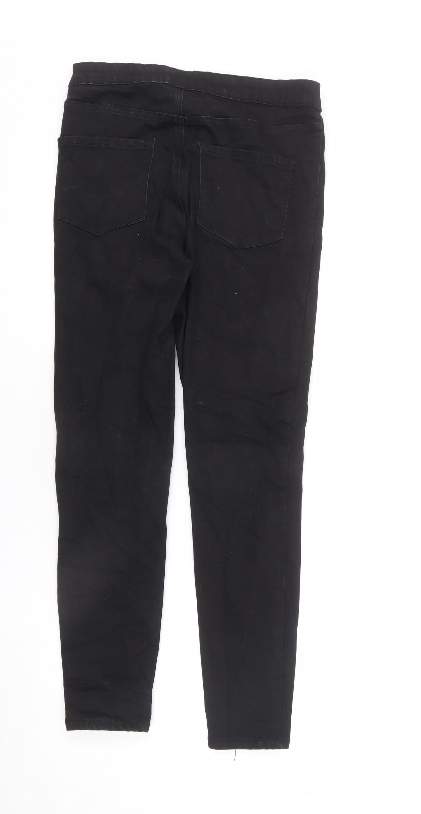 Denim & Co. Womens Black Cotton Skinny Jeans Size 14 L26 in Regular Zip