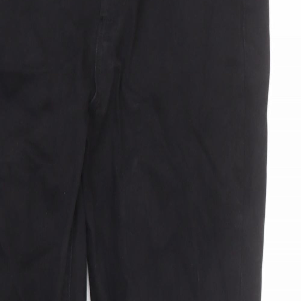 Denim & Co. Womens Black Cotton Skinny Jeans Size 14 L26 in Regular Zip