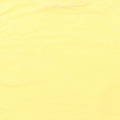 Womens UK Size 6 ASOS Yellow Cropped T-Shirt