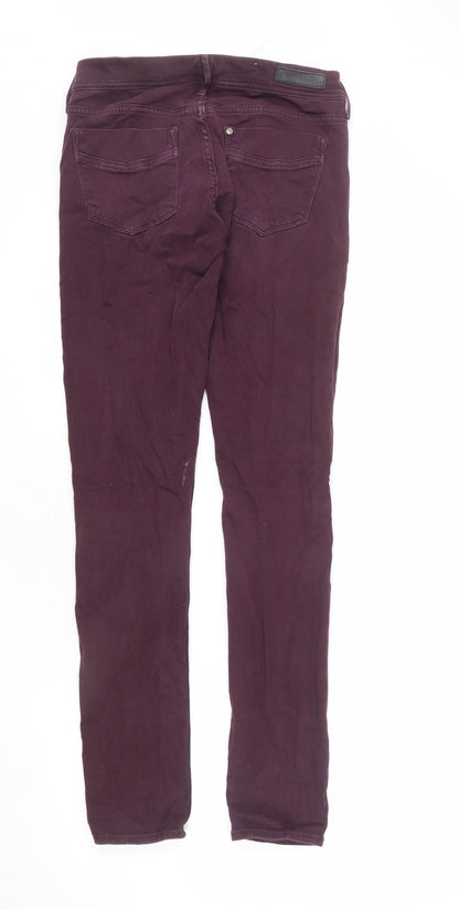 Womens UK Size 28 in H&M Regular Fit Skinny Red Jeans