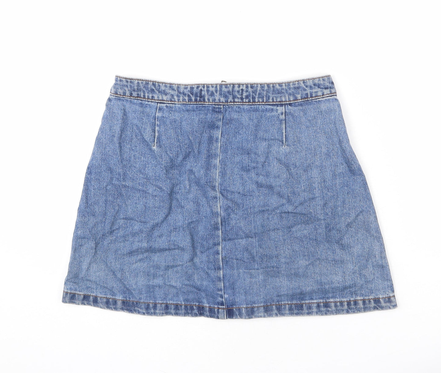 Womens UK Size S Zara A-Line Denim Skirt