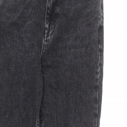 Topshop Womens Grey Cotton Mom Jeans Size 25 in L30 in Regular Zip
