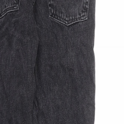 Topshop Womens Grey Cotton Mom Jeans Size 25 in L30 in Regular Zip