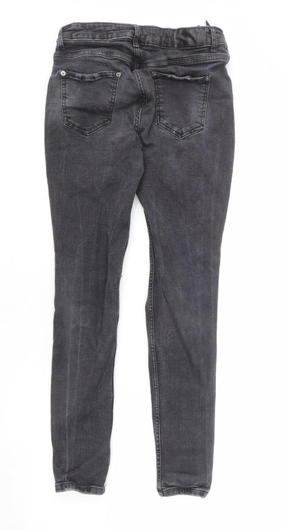 Mens UK Size M STATUS Regular Fit Skinny Grey Jeans