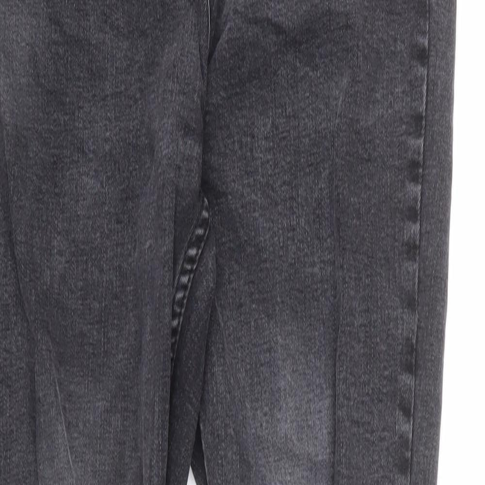 Mens UK Size M STATUS Regular Fit Skinny Grey Jeans