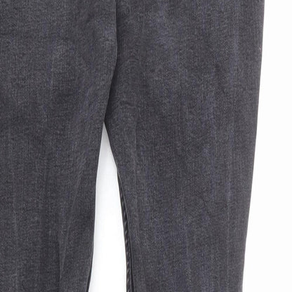 Mens UK Size M STATUS Regular Fit Skinny Grey Jeans