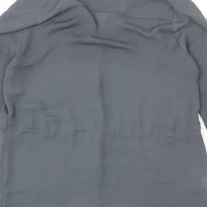 Womens UK Size S Mango Green Basic Blouse