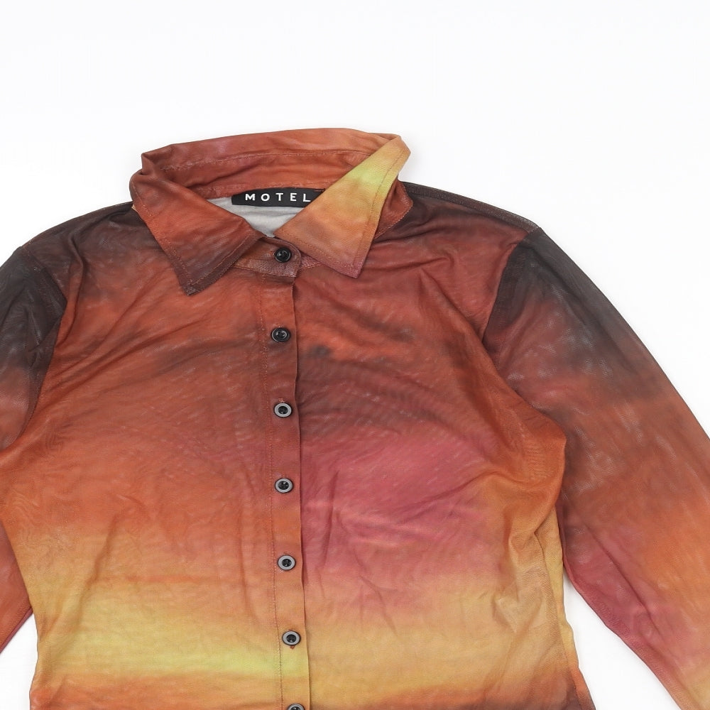 Womens UK Size S Motel Multicoloured Basic Button-Up