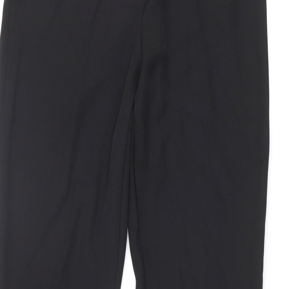 Womens UK Size M Zara Regular Fit Dress Pants Black Trousers