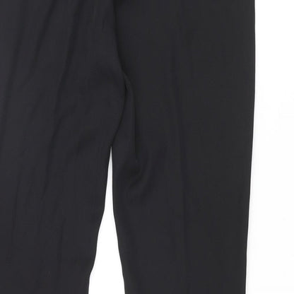 Womens UK Size M Zara Regular Fit Dress Pants Black Trousers