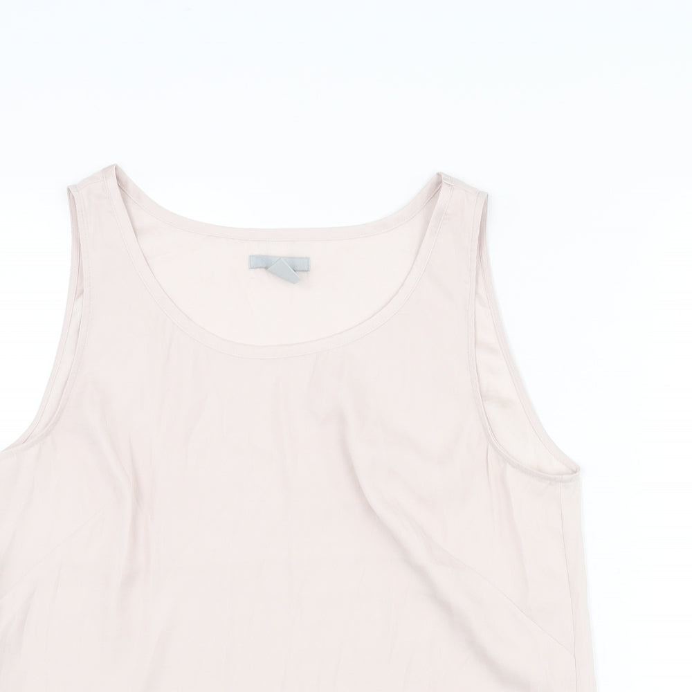 H&M Womens Pink Polyester Camisole Tank Size 14 Scoop Neck
