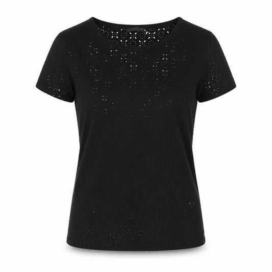 Womens UK Size 8 Only Black Basic T-Shirt