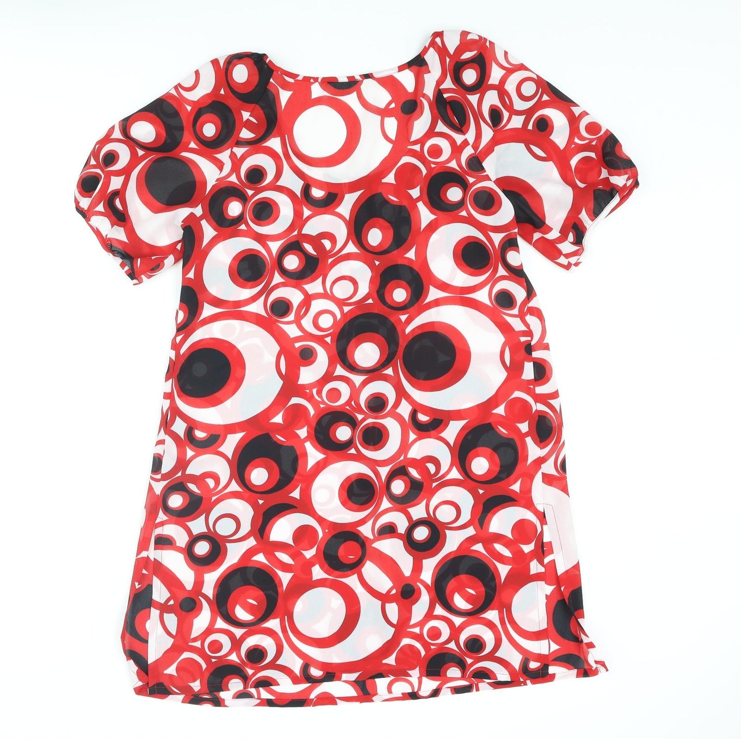 Womens UK Size 12 Roman Red Tunic Blouse