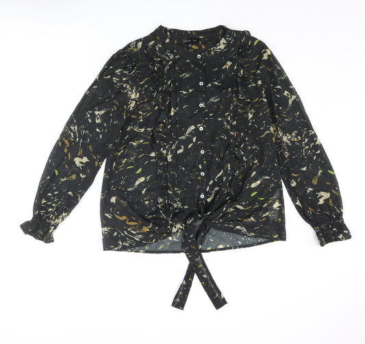 Womens UK Size 10 Label Lab Black Basic Blouse
