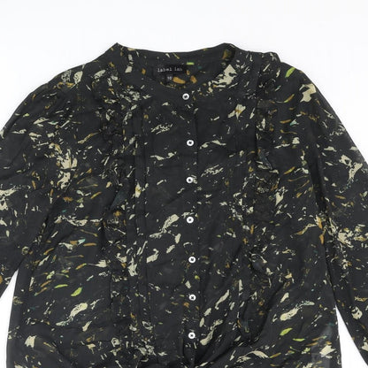 Womens UK Size 10 Label Lab Black Basic Blouse