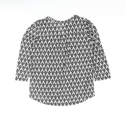 Womens UK Size S H&M Black Basic Blouse