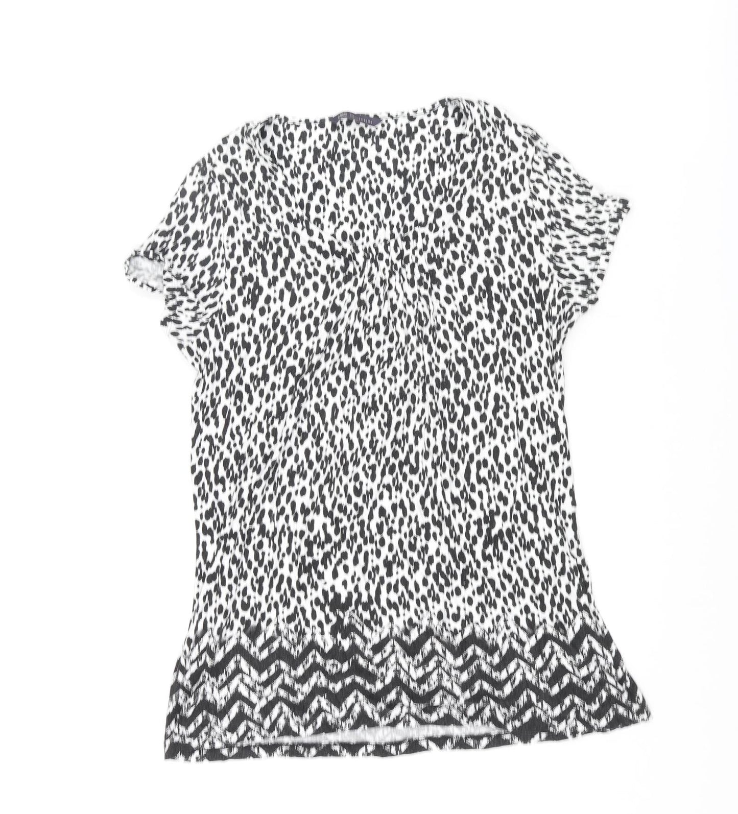 Womens UK Size 12 Marks and Spencer Black Basic T-Shirt