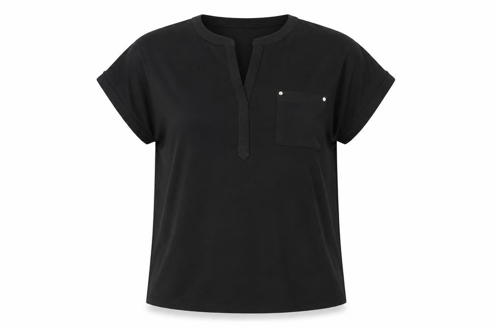 Womens UK Size L Anne Klein Black Basic T-Shirt