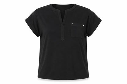 Womens UK Size L Anne Klein Black Basic T-Shirt