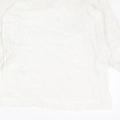 Womens UK Size XS Zara White Tunic Blouse