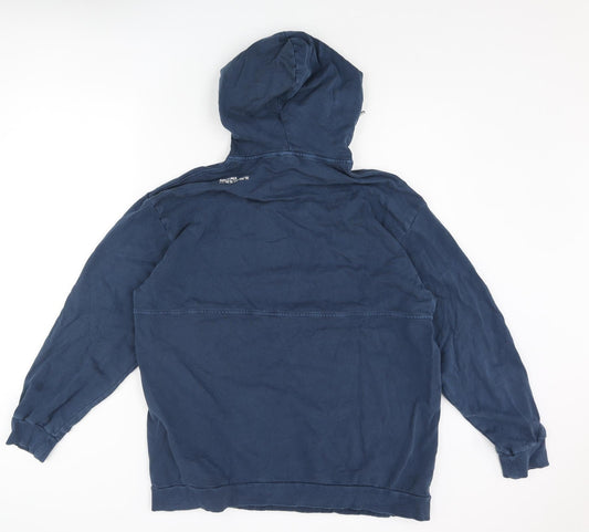 Zara Mens Blue Polyester Pullover Hoodie Size L - Grand Canyon Outdoor Routes