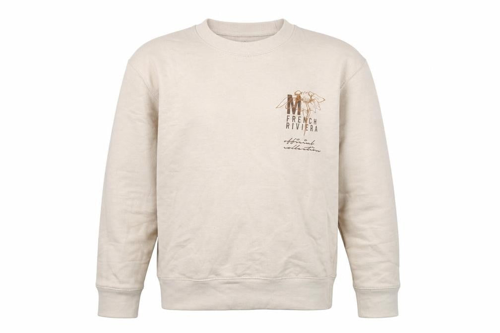 Mens UK Size S Boohoo Beige Pullover Sweatshirt