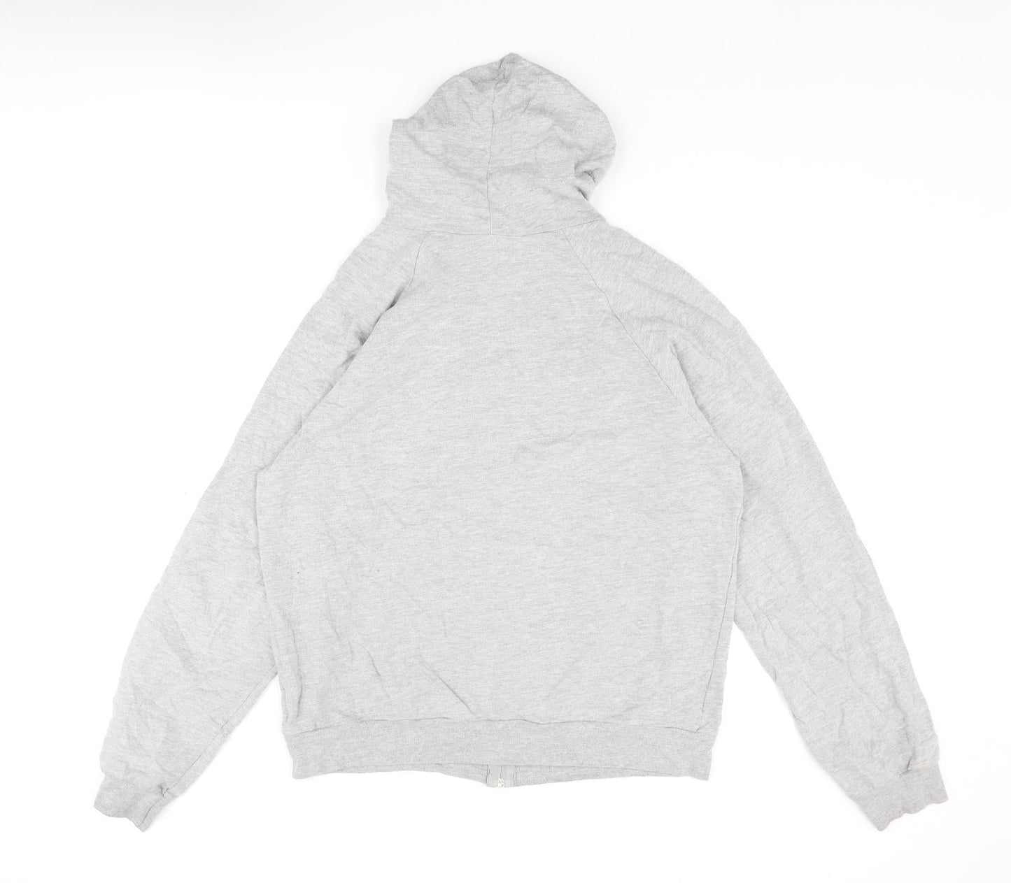Mens UK Size L American Apparel Grey Full Zip Hoodie