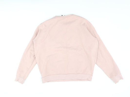 ellesse Womens Pink Cotton Pullover Sweatshirt Size 12 Pullover - Logo