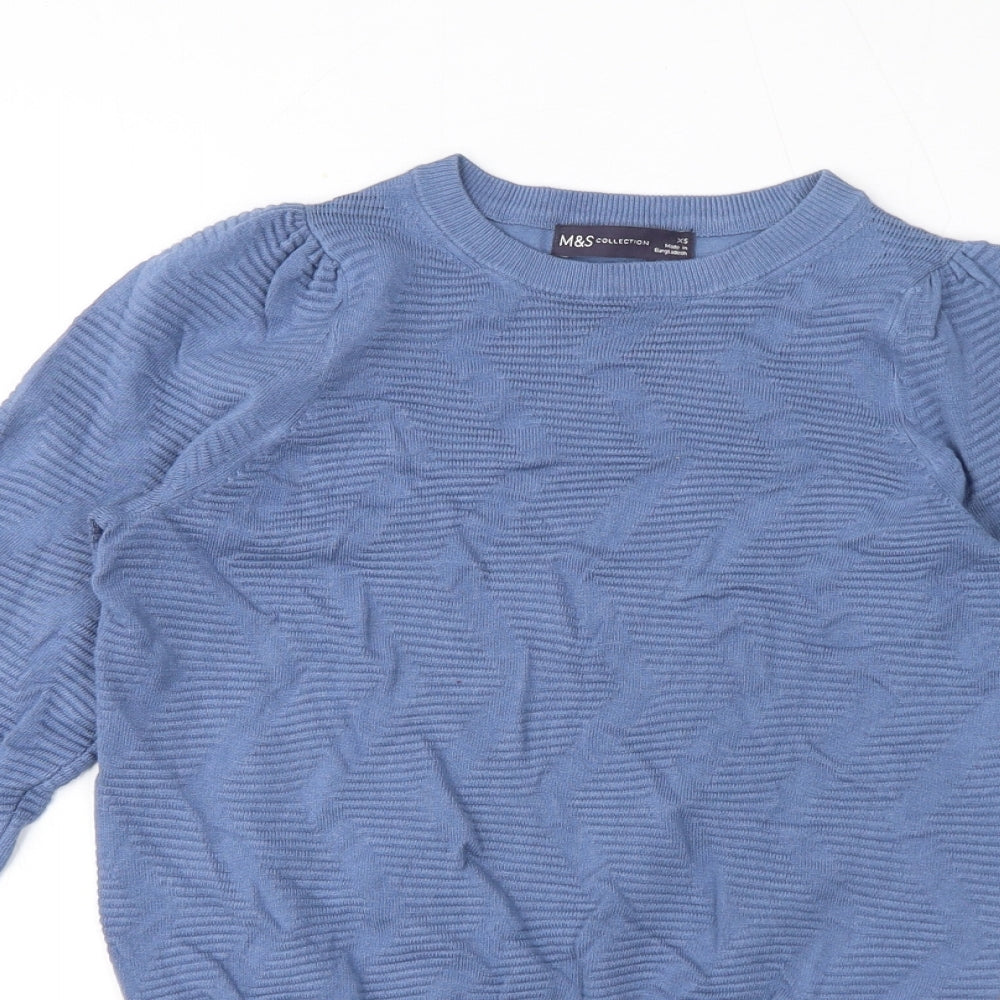 Womens UK Size XS Marks and Spencer Blue Pullover Jumper